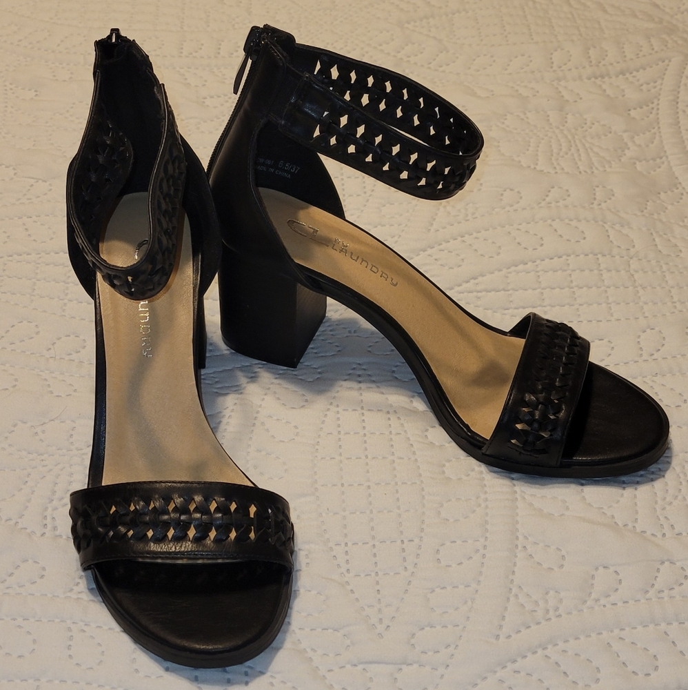 Black Ankle Strap Heels